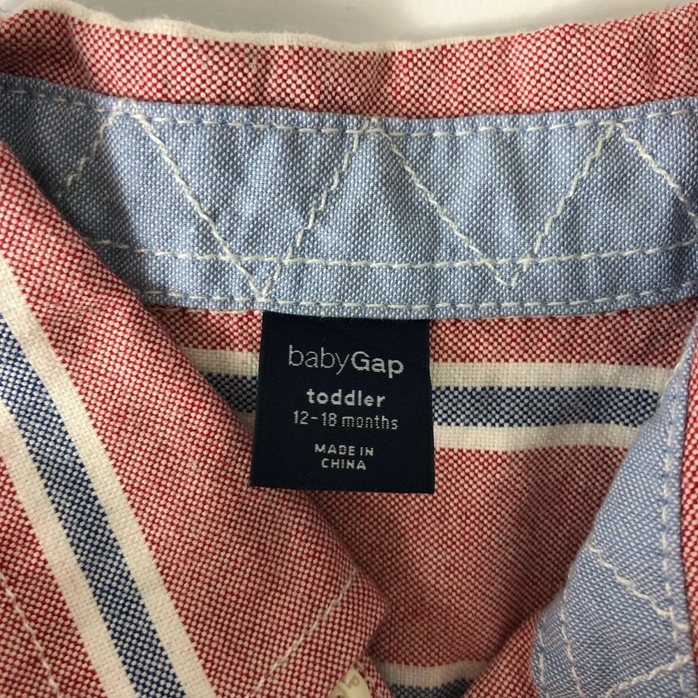 Set of 2 Baby Gap Button Front Shirts Striped 577